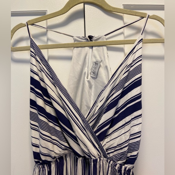 Blue and white striped summer jumpsuit - Picture 4 of 13